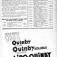 2048 - Page LI-1911 - A travers l’officiel. Bureau de voyages / Résumé de nos principaux voyages d'été par chemin de fer et autocar