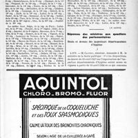 2068 - Page XI-1931 - A travers l’officiel. Service de santé militaire / Réponses des ministres aux questions des parlementaires. Droits et devoirs des inspecteurs départementaux d’hygiène