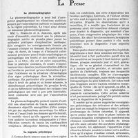 2080 - Page 1943 - Partie scientifique. L’actualité scientifique. La Presse. La phonocardiographie [(Montpellier Médical, février 1938)] / La migraine préictérique [(Le Bulletin Médical, 26 mars 1938)]