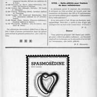 2094 - Page XXXVII-1957 - Correspondance. Application des tarifs d’honoraires. a) Accidents du travail. Botte plâtrée pour fracture de deux métatarsiens