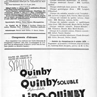 2104 - Page VII-1967 - Renseignements / Dernières nouvelles. Faculté de médecine de Paris. Clinicat / Journée du rhumatisme du 8 octobre 1938