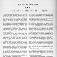 2128 - Page 1991 - Partie professionnelle, Hygiène, Assistance, Mutualité, Intérêts corporatifs, Variétés. Bulletin de l’Actualité. Prophylaxie des accidents de la route [G. Lavalée]