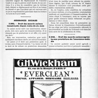 2190 - Page XLV-2053 - Correspondance. Accidents du travail. Accident survenu à un ouvrier en déplacement à la charge de son patron / Assurances sociales. Droit des assurés sociaux immatriculés depuis moins de six mois / Droit des assurés sociaux agricoles aux prestations de l’assurance-maladie