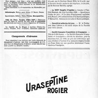 2196 - Page VII-2059 - Renseignements / Dernières nouvelles. Clinique médicale propédeutique. Hôpital Broussais-La Charité (Prof. Villaret) / Le XXVe Congrès d’hygiène / Faculté de médecine de Lyon / Société français d’anesthésie et d’analgésie