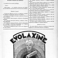 2200 - Page XI-2063 - A travers l’officiel. Nomination de Directeur du Bureau d’hygiène / Médaille d’honneur des épidémies