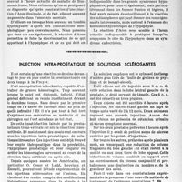 2206 - Page 2069 - Partie scientifique. Travaux originaux. L’exploration fonctionnelle de l’hypophyse, par MM. H. Stévenin, B. Ginsbourg [G. Lavalée] / Injection intra-prostatique de solutions sclérosantés