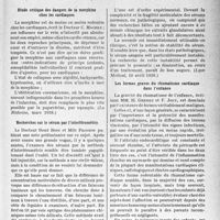 2212 - Page 2075 - Partie scientifique. L’actualité scientifique. La Presse. Étude critique des dangers de la morphine chez les cardiaques [(La Médecine, mars 1938)] / Recherches sur le sérum par l’interférométrie [(Lyon Médical, 10 avril 1938)] / Les formes graves du rhumatisme cardiaque dans l’enfance [(Bulletin Médical, 30 avril 1938)]