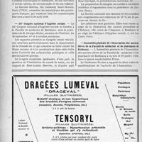 2237 - Page 2100-VIII - Dernières nouvelles. Journées médicales franco-tchécoslovaques / 25e Congrès national d’hygiène sociale / Assemblée générale de l’association des anciens élèves de la Faculté de médecine et de pharmacie de Bordeaux