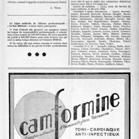 2240 - Page XI-2103 - Dernières nouvelles. A la Fédération des Syndicats médicaux de la Haute-Loire. La remise de la Médaille Confédérale au Dr Dobel (de Brioude) / La Ligue médicale de Défense professionnelle / École du Service de santé militaire