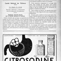 2266 - Page XXXVII-2129 - A travers l’officiel. Histoire d’une pelade [Dr H. Berger] / Comité National de l'Enfance. Les dangers du sevrage, par M. le Docteur L. Devraigne. Quelques conseils donnés par le Comité national de l’enfance