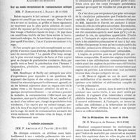 2291 - Page 2154 - Partie scientifique. L’actualité scientifique. Les Sociétés Savantes. Paris. Académie de médecine. Sur un mode exceptionnel de contamination rabique, (21-6-1938) / L’embolie pulmonaire, (21-6-1938) / Sur la déclaration des causes de décès, (21-6-1938)