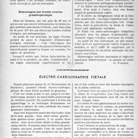 2333 - Page 2196 - Partie scientifique. Travaux originaux. La clinique gynécologique au goût du jour. Les « métropathies hémorragiques » résultent la plupart du temps d’un trouble hormonal ovarien, d’après Claude Béclère. Particularités cliniques des différentes hémorragies fonctionnelles ; leur traitement rationnel [G. Fischer] / Électro-cardiographie fœtale [G. Lavalée]