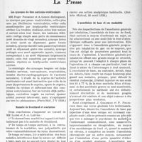 2380 - Page 2243 - Partie scientifique. L’actualité scientifique. La Presse. Les syncopes du bloc auriculo-ventriculaire [(Paris Méd, 7 V 1938)] / Maladie de Bouillaud et scarlatine [(Bulletin Médical, 30 avril 1938)] / L’anesthésie de base et ses modalités [(La Clinique, avril 1938, A et B)]