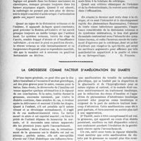 2487 - Page 2350 - Partie scientifique. Travaux originaux. La clinique au goût du jour. L’accès de goutte aiguë aurait-il disparu de nos jours ?, d’après le Professeur agrégé L. de Gennes. Comment dépister la goutte aiguë [G. Fischer] / La grossesse comme facteur d’amélioration du diabète