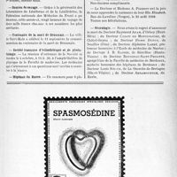 2522 - Page IX-2385 - Dernières nouvelles. Dispensaires antituberculeux de la Drôme / Bourses de voyage / Centenaire de la mort de Broussais / Société français d’héliothérapie et de photobiologie / Hôpitaux du Havre / Naissances / Nécrologie [Docteurs Raymond Adam, Casati, Pierre Dupuy, Alphonse Labbé, J. B. Ratier, Rousseau-Saint-Philippe, Louis Singer, Abramovitsch]
