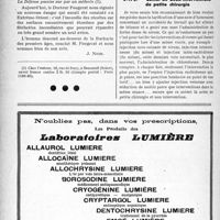 2525 - Page 2388-XII - A travers l’officiel. Le Péril aérien et la Défense passive [J. Noir] / Correspondance. Application des tarifs d'honoraires. Accidents du Travail. Cumul de deux interventions de petite chirurgie