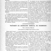 2531 - Page 2394 - Partie scientifique. Travaux originaux. Technique, indication et résultat de la sacro-anesthésie épidurale, en obstétrique, par la novocaine additionnée de phtalamate d’éthyle, par Ch. Chauveau / Traitement du granulome ombilical du nourrisson, par le Docteur Ménard