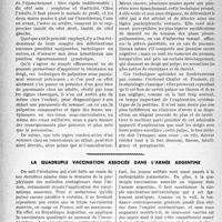 2533 - Page 2396 - Partie scientifique. Travaux originaux. De la psauoscopie et autres virtuosités tactiles, par le Docteur J. Langle [Dr Pierre Labignette] / La quadruple vaccination associée dans l’armée Argentine