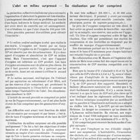 2552 - Page 2415 - Partie professionnelle, Hygiène, Assistance, Mutualité, Intérêts corporatifs, Variétés. Conférence sur la défense passive, faite en juin 1938 par le Docteur Cot, à la Faculté de médecine de Paris. I, L'abri en milieu surpressé — Sa réalisation par l'air comprimé