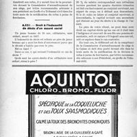 2561 - Page 2424-XLIV - Correspondance. Assurances sociales. Remboursement aux assurés sociaux des soins et médicaments homéopathiques / Droit à l’indemnité de décès d’un assuré social