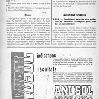 2565 - Page 2428-XLVIII - Correspondance. Accidents. Accident survenu à l’école Tarif d’honoraires à appliquer / Questions diverses. Conditions exigées des médecins et étudiants étrangers pour faire des remplacements
