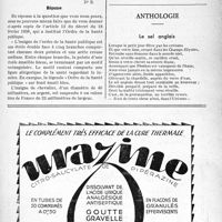 2570 - Page LIII-2433 - Correspondance. Questions diverses. Insignes de l’Ordre de la Santé publique / Anthologie. Le sel anglais