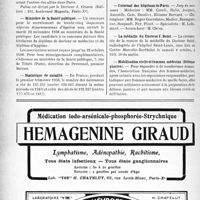 2577 - Page 2440-VIII - Dernières nouvelles. Le procès en révision du Docteur Guillotin / Ministère de la Santé publique / Statistique de natalité / Congrès d’hygiène / Internat des hôpitaux de Paris / La médaille du Docteur J. Belot / Mobilisation civile et femmes médecins (Défense passive)