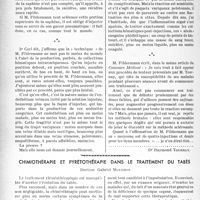 2593 - Page 2456 - Partie scientifique. A propos des collections hématiques intravariqueuses parfois consécutives aux injections sclérosantés, parle Docteur Raymond Tournay [Dr Raymond Tournay]. Quelques malades vus à la consultation du lundi, par M. le Professeur Ombrédanne / Chimiothérapie et pyrétothérapie dans le traitement du tabès, Docteur Gabriel Mouchot