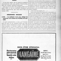 2622 - Page LVII-2485 - Correspondance. Questions médico-militaires. Promotion au grade de médecin lieutenant / Assurances sociales. Le médecin n'est pas obligé de retourner à la Caisse les feuilles de maladie