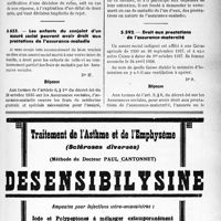 2624 - Page LIX-2487 - Correspondance. Assurances sociales. Le médecin n'est pas obligé de retourner à la Caisse les feuilles de maladie / Les enfants du conjoint d’un assuré social peuvent avoir droit aux prestations de l’assurance-maladie / Droit aux prestations de l’assurance-maternité