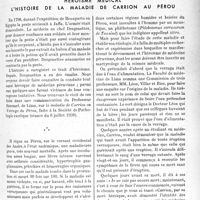 2640 - Page 2503 - Propos du jour. Héroïsme médical. L’histoire de la maladie de Carrion au Pérou [J. Noir]