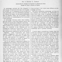 2642 - Page 2505 - Partie scientifique. Le surmenage nerveux chez nos enfants comment le prévenir, par le Docteur L. Corman