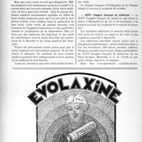 2701 - Page 2564-VIII - Dernières nouvelles. Faculté de médecine de Paris / Le Congrès de chirurgie / XXVe Congrès français de médecine