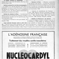 2702 - Page IX-2565 - Dernières nouvelles. XXVe Congrès français de médecine / L’insigne des médecins italiens / Xe Congrès français de stomatologie / Syndicat national des oto-rhino-laryngologistes / Internat des hôpitaux de Paris / Ligue nationale français contre le péril vénérien / Hôpitaux de Paris / Médaille du Professeur L. -M. Pautrier