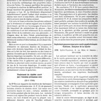 2727 - Page 2590 - Partie scientifique. L'actualité scientifique. Les Sociétés Savantes. Paris. Société médicale des hôpitaux de Paris. Sur un cas de lévulosurie, (1-4-1938) / Traitement du diabète sucré par l’insuline-protamine-zinc, (23-3 1938) / Septicémie gonococcique avec coxite aiguë nécrosanté. Guérison. Ankylose de la hanche, (29-4-1938)