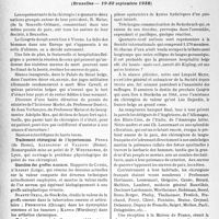 2731 - Page 2594 - Partie scientifique. L'actualité scientifique. Les Congrès. Le XIe congrès de l’association internationale de chirurgie, (Bruxelles— 19-22 septembre 1938) [De Fourmestraux]