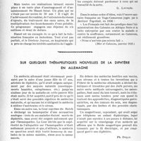 2749 - Page 2612 - Partie professionnelle, Hygiène, Assistance, Mutualité, Intérêts corporatifs, Variétés. L’actualité professionnelle. Variétés. L’effort français au Tonkin / Sur quelques thérapeutiques nouvelles de la diphtérie en Allemagne [Ph. Dally]