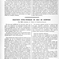 2779 - Page 2642 - Partie scientifique. Travaux originaux. Appendicite chronique ou lésion annexielle ?. Difficulté du diagnostic. Ses conséquences pratiques, par le Professeur J. Vanverts / Injection intra-veineuse de sels de morphine, par MM. Loeper, A. Varay et Ledoux-Lebard