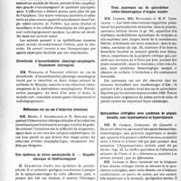 2797 - Page 2660 - Partie scientifique. L’actualité scientifique. Les Sociétés Savantes. Montpellier. Société des sciences médicales et biologiques de Montpellier et du Languedoc méditerranéen. Ostéosarcome de l’orbite à foyers multiples / Volumineuse tumeur de l’orbite et des sinusavec décollement de la rétine / Diverticule d’incoordination pharyngo-oesophagien. Traitement chirurgical / Réflexions sur un cas d’infarctus intestinal / Une épidémie de fièvre paratyphoïde B. — Enquête classique et épidémiologique / Syndrome malin tardif diphtérique ; guérison après strychnothérapie intense / Trois nouveaux cas de spirochétose ictéro-hémorragique d’origine minière / Spirochétose ictérigène avec syndrome de polyurie durable, sans hyperazoturie ni hyperchlorurie