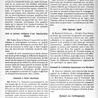 2798 - Page 2661 - Partie scientifique. L’actualité scientifique. Les Sociétés Savantes. Toulouse. Société de médecine. Lymphoréticulome des ganglions de l’aine / Abcès du poumon révélateur d’une bronchectasie latente / Leucémie à forme apyrétique / Société de Chirurgie, Séance du 27-5-1938. L’amputation abdomino-périnéale élargie dans le traitement des cancers du rectum / Iléite régionale aiguë / Primauté de l’extension transosseuse à la Kirschner / Quelques cas d’artériographie
