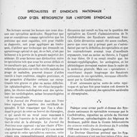 2842 - Page 2705 - Propos du jour. Spéclalistes et syndicats nationaux. Coup d’oeil rétrospectif sur l'histoire syndicale [J. Noir]