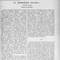 2844 - Page 2707 - Partie scientifique. Travaux originaux. La tuberculose millaire, Docteur Jacob