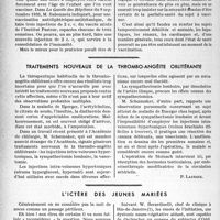 2849 - Page 2712 - Partie scientifique. Travaux originaux. Traitements nouveaux de la thrombo-angéite oblitérante / L’ictère des jeunes mariées