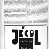 2871 - Page 2734-XLII - A travers l’officiel. Réponses des ministres aux questions des parlementaires. Portée des mesures de contrôle du Règlement des Caisses d’assurances sociales / Attributions des inspecteurs adjoints d’hygiène