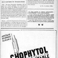 2872 - Page XLIII-2735 - A travers l’officiel. Réponses des ministres aux questions des parlementaires. Attributions des inspecteurs adjoints d’hygiène / Droit de prescription des chirurgiens-dentistes / La Ligue médicale de Défense professionnelle ; « Le Sou Médical » a deux objets principaux: