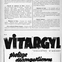 2887 - Page 2750-X - Dernières nouvelles. École d’anthropologie / Faculté de médecine de Paris / Hôpitaux de Paris / Prix médical du Rotary français / Médecins élus sénateurs / Hôpitaux de Lyon / Hôpital Laennec