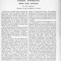 2894 - Page 2757 - Partie scientifique. Travaux originaux. Clinique chirurgicale. Lithlase rénale cystinurique, M. J. -P. Tourneux