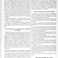 2911 - Page 2774 - Partie scientifique. L'actualité scientifique. Les Sociétés Savantes. Paris. Société de médecine de Paris, Séance du 13-5-1938. Traitement chirurgical du pied plat valgus douloureux / De l’involution de la cavité utérine après irradiation du fibrome / Sur une nouvelle méthode de radiodiagnostic intestinal / L’intérêt du lipiodol intra-utérin dans l’étude de la stérilité féminine / Quelques réflexions sur la stérilité conjugale / Diathermo-coagulation des métrites