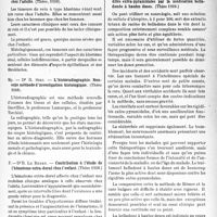 2916 - Page 2779 - Partie scientifique. L'actualité scientifique. Les Thèses. Néphroblastomes malins chez l’adulte, par par Dr J. Corcelle (Thèse, 1938) / L’historadiographie. Nouvelle méthode d’investigation histologique, par Dr R. Sirc (Thèse 1938) / Contribution à l’étude de l’hématome extra-dural chez l’enfant, par Dr R. Le Berre (Thèse 1938) / Le traitement des rigidités extra-pyramidales par la médication bella-donée à hautes doses, par par Dr J. Roux-Delimal (Thèse 1938)