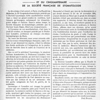 2933 - Page 2796 - Partie professionnelle, Hygiène, Assistance, Mutualité, Intérêts corporatifs, Variétés. L’actualité professionnelle. Nos réunions médicales. Banquet du Xe congrès de stomatologie et du cinquantenaire de la société français de stomatologie [Paul Boudin]